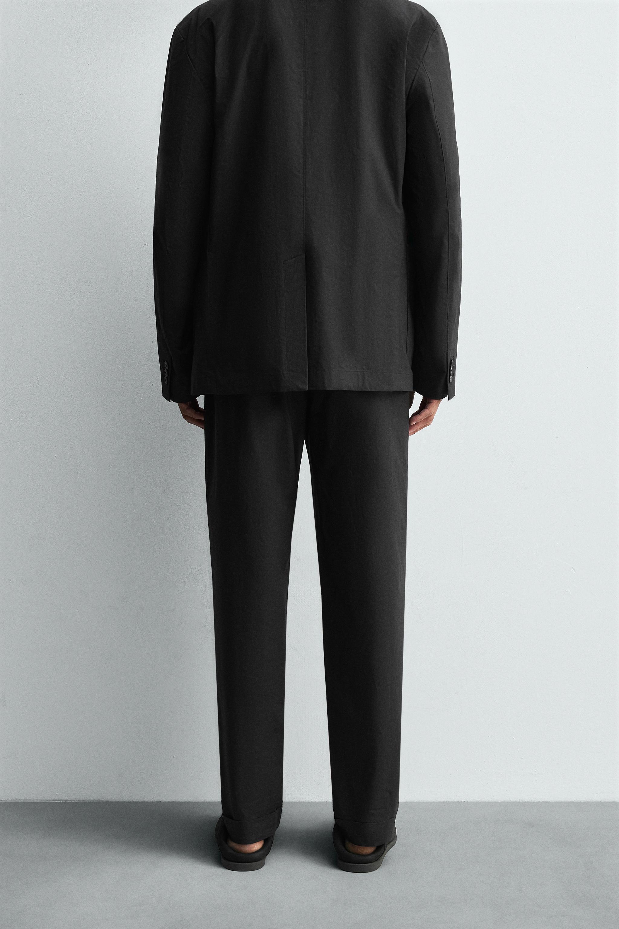 POPLIN SUIT PANTS